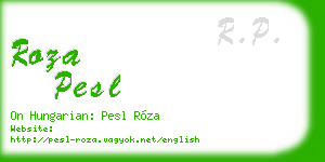 roza pesl business card